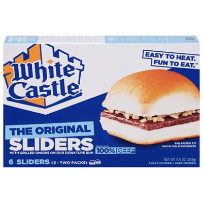 White Castle Microwaveable Hamburgers - 6 Count