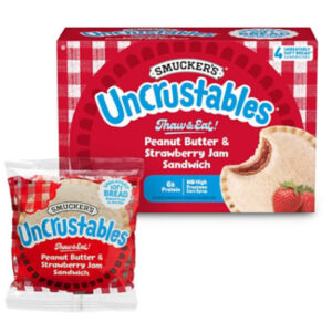 Smuckers Uncrustables Sandwich Peanut Butter and Strawberry Jam - 4 Count
