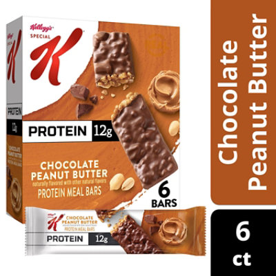 Kelloggs Special K Protein Meal Bars Chocolate Peanut Butter 12g Protein 6 Count - 9.5 Oz