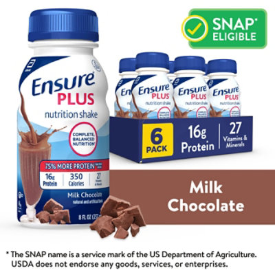 Ensure Plus Nutrition Shake Ready To Drink Milk Chocolate 6-8 Fl. Oz.