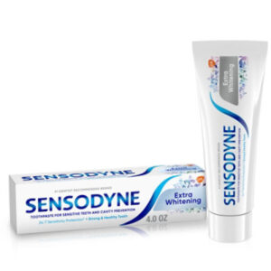 Sensodyne Toothpaste For Sensitive Teeth & Cavity Prevention With Fluoride Extra Whitening - 4 Oz