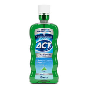 ACT Anticavity Fluoride Mouthwash Triple Action Mint - 18 Fl. Oz.