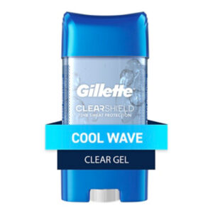 Gillette Antiperspirant Deodorant for Men Clear Gel Cool Wave 72 Hr Sweat ProteCountion - 3.8 Oz