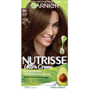 Garnier Nutrisse Nourishing Hair Color Creme 50 Medium Natural Brown (Truffle) Kit - Each