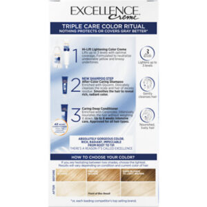 L'Oreal Paris Excellence Creme Permanent Hair Color 02 Extra Light Natural Blonde Kit - Each