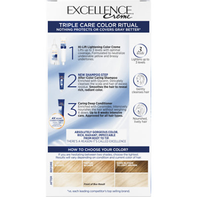 L'Oreal Paris Excellence Creme Permanent Hair Color 02 Extra Light Natural Blonde Kit - Each