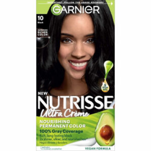 Garnier Nutrisse Nourishing Hair Color Creme with Five Oils 10 Black (Licorice) Kit - Each