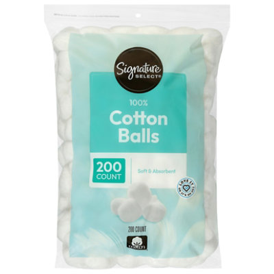 Signature Select/Care Cotton Balls 100% Pure - 200 Count