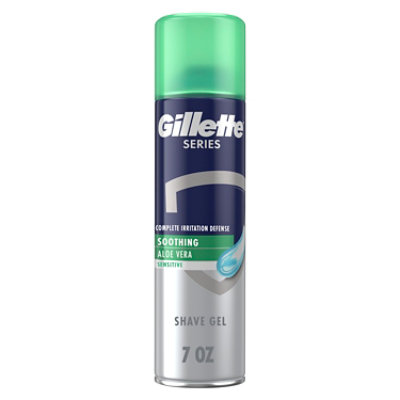 Gillette Series Soothing Shave Gel for Men with Aloe Vera - 7 Oz