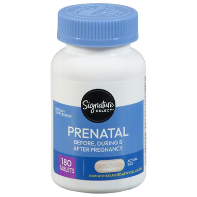 Signature Select/Care Vitamin Prenatal Dietary Supplement Tablet - 180 Count