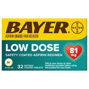 Bayer Aspirin Tablets 81mg Low Dose Enteric Coated - 32 Count