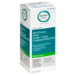 Signature Select/Care Cough  Chest Congestion Relief DM Non Drowsy Adult Original Flavor - 4 Fl. Oz.