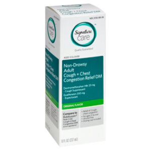 Signature Select/Care Cough  Chest Congestion Relief DM Non Drowsy Adult Original Flavor - 8 Fl. Oz.