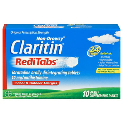 Claritin Allergies 24 Hour Original Prescription Strength 10 mg RediTabs - 10 Count
