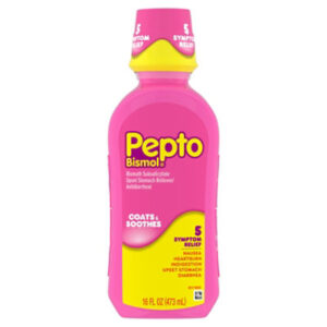 Pepto Bismol Liquid Nausea Upset Stomach & Diarrhea Relief Over-the-Counter Medicine - 16 Oz