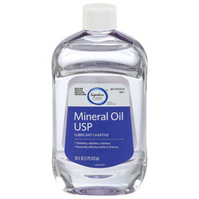 Signature Select/Care Mineral Oil USP Lubricant Laxative - 16 Fl. Oz.