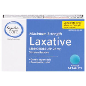 Signature Select/Care Laxative Sennosides USP 25mg Maximum Strength Tablet - 24 Count