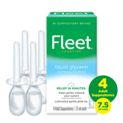 Fleet Glycerin Suppositories Adult Liquid - 4 Count