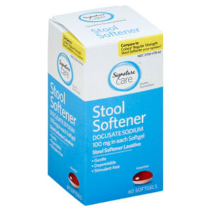 Signature Select/Care Stool Softener Laxative Docusate Sodium 100mg Softgel - 60 Count