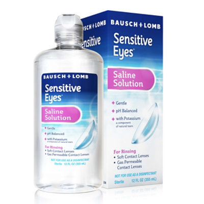 Sensitive Eyes Saline Solution for Contact Lenses - 12 Fl. Oz.