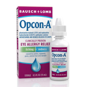 Opcon-A Allergy Antihistamine Quick Itch and Redness Relief Eye Drops for - 0.5 Fl. Oz.