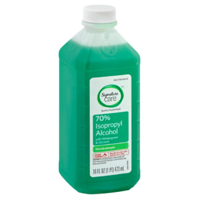 Signature Select/Care Alcohol Isopropyl 70% Wintergreen & Glycerin Antiseptic - 16 Fl. Oz.