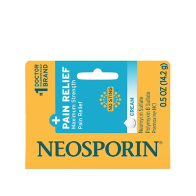 Neosporin Pain Relieving Cream First Aid Antibiotic Dual Action Maximum Strength - 0.5 Oz