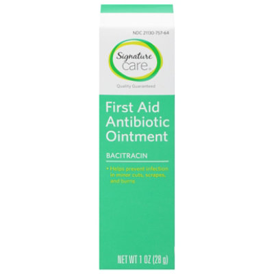 Signature Select/Care Ointment Antibiotic First Aid Bacitracin - 1 Oz