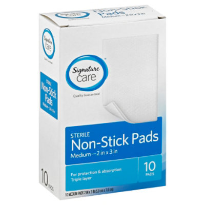 Signature Select/Care Non Stick Pads Sterile Medium - 10 Count