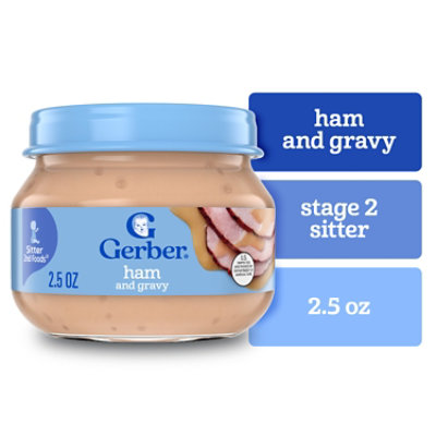 Gerber 2nd Foods Ham And Gravy Mealtime For Baby Food In Jar - 2.5 Oz