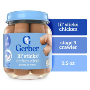 Gerber 3rd Foods Mealtime Chicken Lil Sticks Jar for Baby - 2.5 Oz