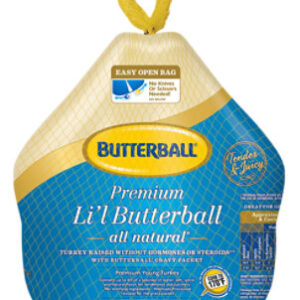Butterball Whole Turkey Li'l Turkey Frozen - Weight Between 5 Lb - 9 Lb