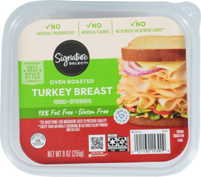 Signature Select Turkey Breast Oven Roasted 98% Fat Free - 8 Oz