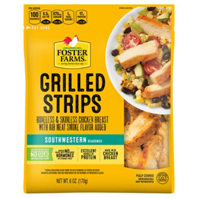 Foster Farms Southwestern Seasoned Chicken Breast Strips - 6 Oz