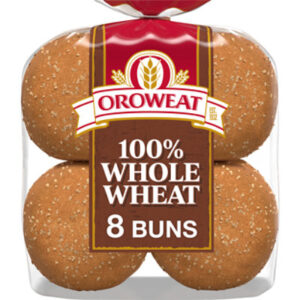 Oroweat Whole Grains 100% Whole Wheat Buns - 21 Oz