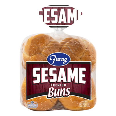 Franz Hamburger Buns Premium Sesame 8 Count - 21 Oz
