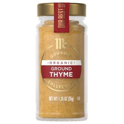 McCormick Gourmet Organic Ground Thyme - 1.25 Oz