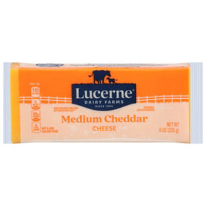 Lucerne Cheese Medium Cheddar - 8 Oz