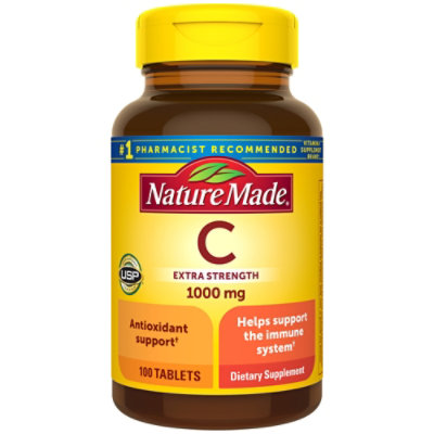 Nature Made Vitamin C 1000 Milligram Tablets - 100 Count