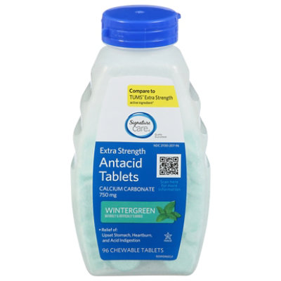 Signature Select/Care Extra Strength Wintergreen Antacid Tablets - 96 Count