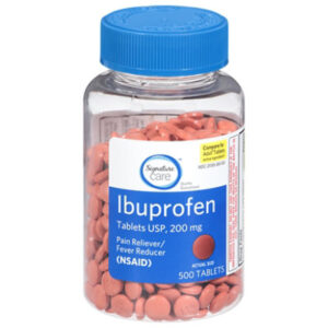 Signature Select/Care Ibuprofen Pain Reliever Fever Reducer USP 200mg NSAID Tablet Brown - 500 Count