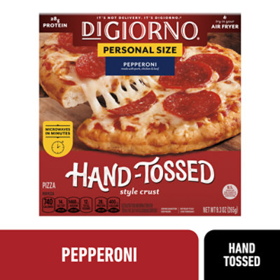 DiGiorno Pepperoni on a Hand-Tossed Style Traditional Crust Frozen Personal Pizza - 9.3 Oz