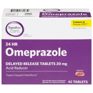 Signature Select/Care Omeprazole Acid Reducer Delayed Release 20mg Tablet - 42 Count