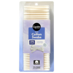Signature Select/Care Cotton Swabs 100% Pure Double Tipped - 375 Count