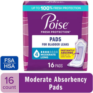 Poise Incontinence Pads 4 Drop Absorbency Incontinence Pads - 16 Count