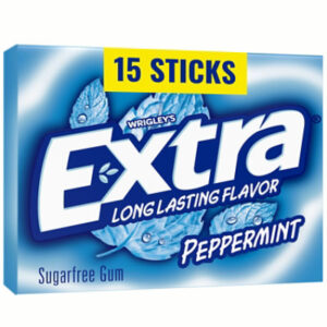 Extra Sugar Free Chewing Gum Peppermint Single Pack - 15 Count