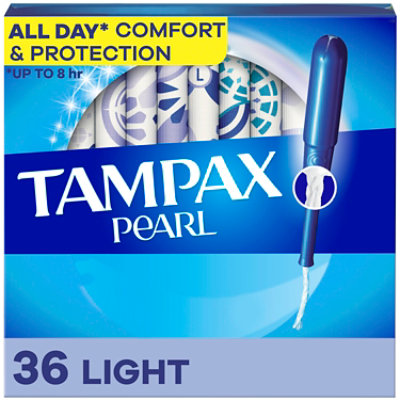 Tampax Pearl Light Absorbency Unscented Tampons - 36 Count