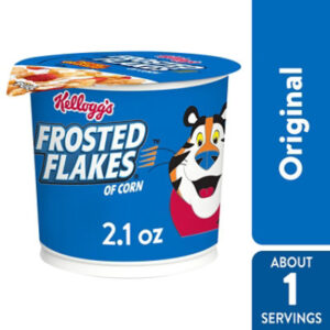 Frosted Flakes Breakfast Cereal Cup 8 Vitamins and Minerals Original - 2.1 Oz