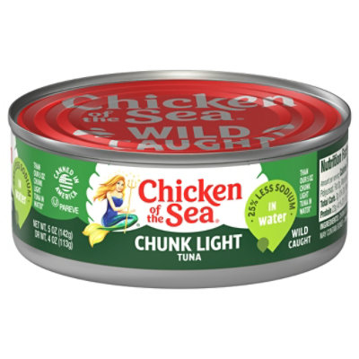 Chicken of the Sea Chunk Light Tuna in Water 50 & Less Sodium Chunk Style - 5 Oz