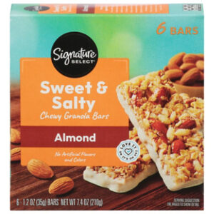 Signature SELECT Granola Bars Chewy Sweet N Salty Almond - 6-1.23 Oz